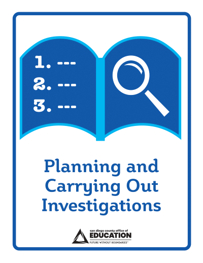 An icon of a book representing Planning and Carrying Out Investigations