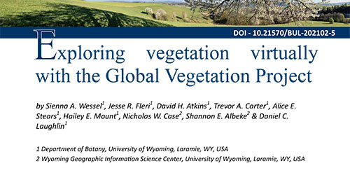Cover Image and Link to: WWW.IAVS.ORG IAVS BULLETIN 2021/2 PAGE 20 OF 25 Exploring vegetation virtually with the Global Vegetation Project - IAVS Bulletin 02-2021