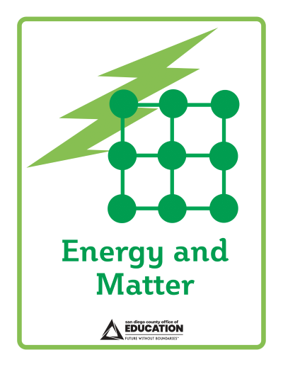 Icon of a grid and lightning bolt representing Energy and Matter