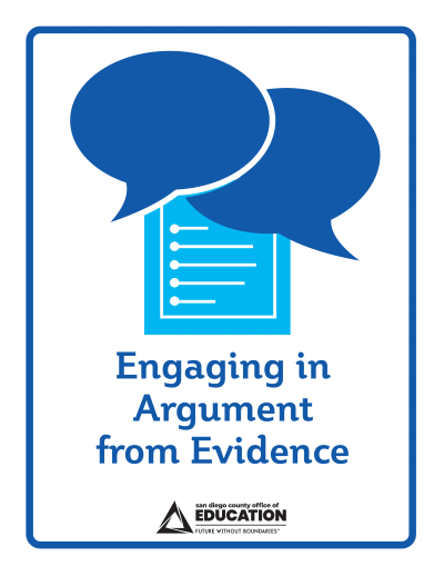 An icon with quote bubbles representing Engaging in Argument From Evidence